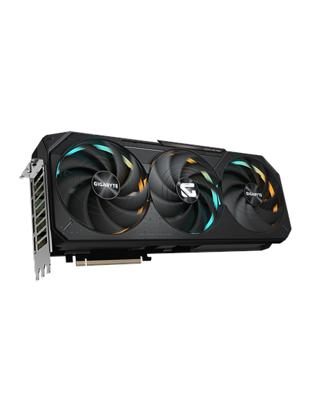 Gigabyte RTX 5070 Ti GAMING OC 16G vaizdo plokštė – vaizdas kampu iš priekio (3)