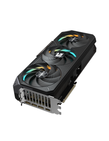 Gigabyte RTX 5070 Ti GAMING OC 16G vaizdo plokštė – vaizdas kampu iš viršaus