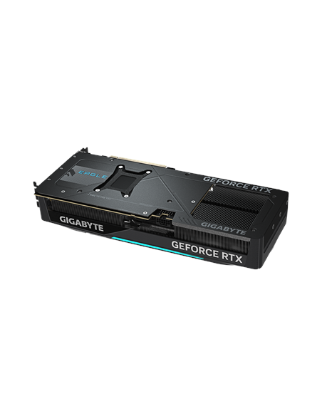 Gigabyte RTX 5070 Ti EAGLE OC SFF 16G vaizdo plokštė – galinė pusė kampu