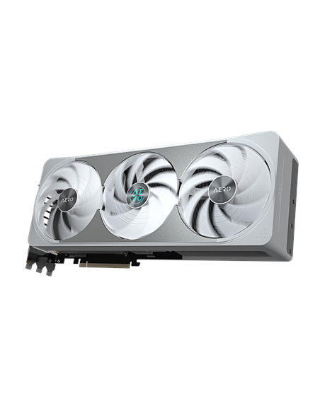 Gigabyte RTX 5070 Ti AERO OC 16G vaizdo plokštė – vaizdas kampu iš priekio (3)