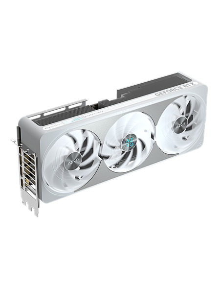 Gigabyte RTX 5070 Ti AERO OC 16G vaizdo plokštė – vaizdas kampu iš viršaus (2)