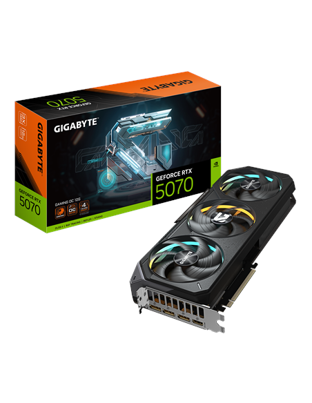 Gigabyte RTX 5070 GAMING OC 12G GDDR7 vaizdo plokštė – su pakuote