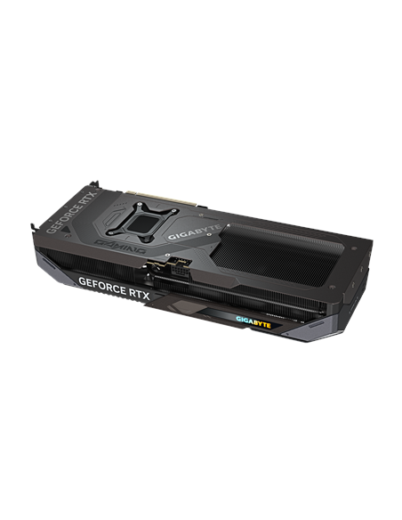 Gigabyte RTX 5070 GAMING OC 12G GDDR7 vaizdo plokštė – galinė plokštė kampu