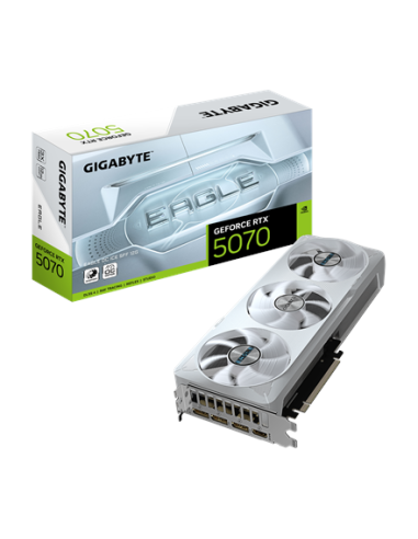Gigabyte RTX 5070 EAGLE OC ICE SFF 12G balta vaizdo plokštė – su pakuote