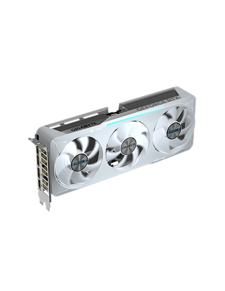 Gigabyte RTX 5070 EAGLE OC ICE SFF 12G balta vaizdo plokštė – vaizdas kampu