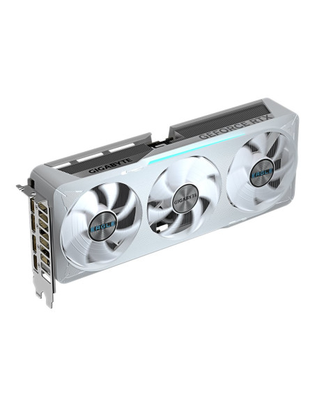 Gigabyte RTX 5070 EAGLE OC ICE SFF 12G balta vaizdo plokštė – vaizdas kampu