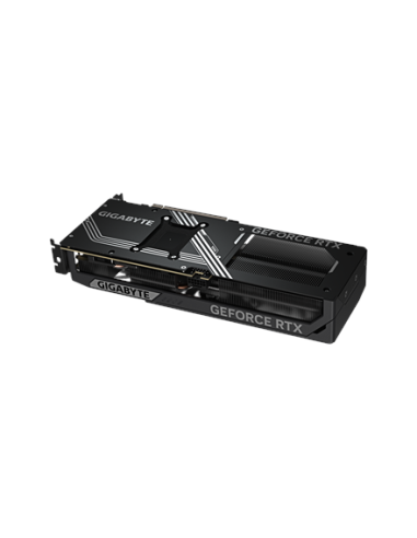 Gigabyte RTX 5070 WINDFORCE OC SFF 12G GDDR7 vaizdo plokštė – vaizdas kampu iš galo