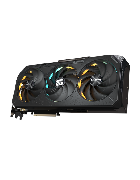 Gigabyte RTX 5090 GAMING OC 32G GDDR7 vaizdo plokštė – vaizdas kampu iš kitos pusės