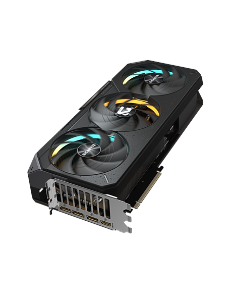 Gigabyte RTX 5090 GAMING OC 32G GDDR7 vaizdo plokštė – vaizdas kampu iš viršaus