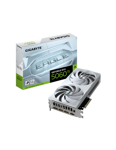 Gigabyte RTX 5060 Ti EAGLE OC ICE 8G GDDR7 balta vaizdo plokštė – su pakuote