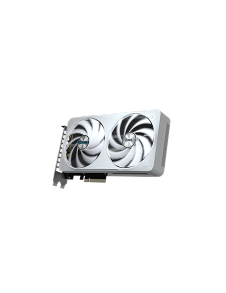 Gigabyte RTX 5060 Ti EAGLE OC ICE 8G GDDR7 balta vaizdo plokštė – vaizdas kampu