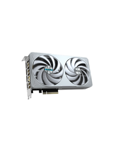 Gigabyte RTX 5060 Ti EAGLE OC ICE 8G GDDR7 balta vaizdo plokštė – vaizdas kampu