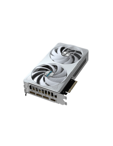 Gigabyte RTX 5060 Ti EAGLE OC ICE 8G GDDR7 balta vaizdo plokštė – vaizdas kampu iš viršaus