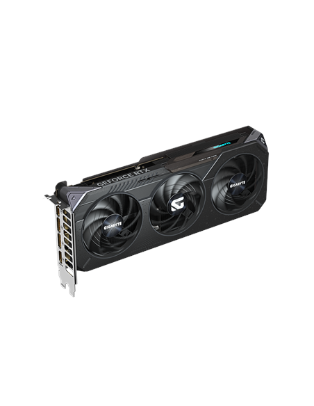 Gigabyte RTX 5060 GAMING OC 8G GDDR7 vaizdo plokštė – vaizdas kampu iš kitos pusės