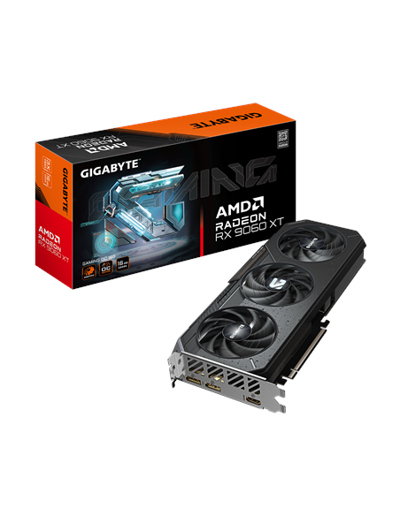 Gigabyte RX 9060 XT GAMING OC 16G GDDR6 vaizdo plokštė – su pakuote