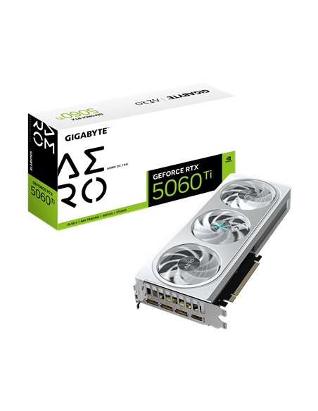 Gigabyte GeForce RTX 5060 Ti AERO OC 16G | NVIDIA | 16 GB | GeForce RTX 5060 Ti | GDDR7 | HDMI ports quantity 1 | PCI-E 5.0