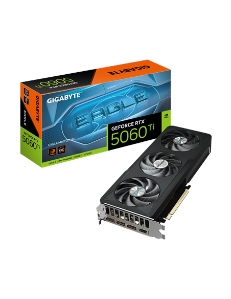 Gigabyte GeForce RTX 5060 Ti EAGLE MAX OC 16G | NVIDIA | 16 GB | GeForce RTX 5060 Ti | GDDR7 | HDMI ports quantity 1 | PCI-E 5.