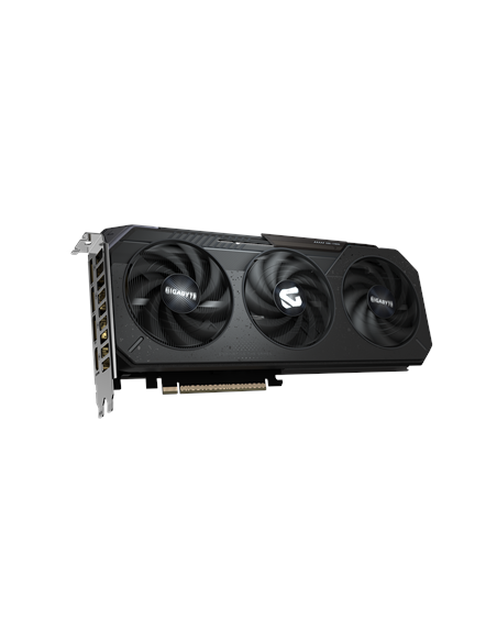 Gigabyte RTX 5050 GAMING OC 8G GDDR6 vaizdo plokštė – vaizdas kampu iš kitos pusės