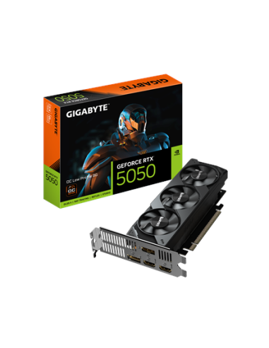 Gigabyte RTX 5050 OC Low Profile 8G GDDR6 vaizdo plokštė – su pakuote