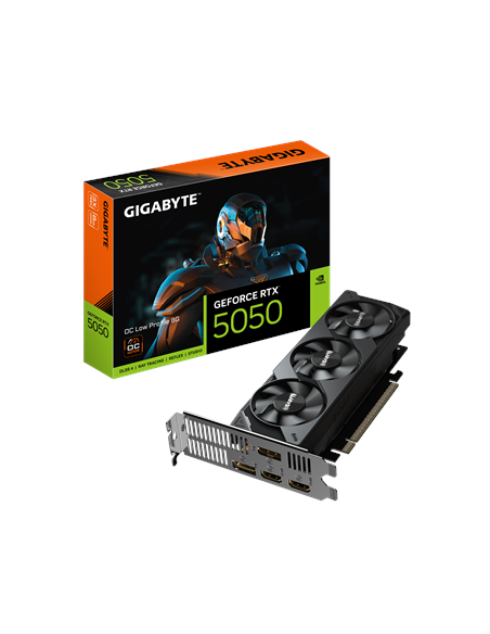 Gigabyte RTX 5050 OC Low Profile 8G GDDR6 vaizdo plokštė – su pakuote