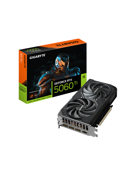 Gigabyte GeForce RTX 5060 Ti WINDFORCE MAX OC 8G | NVIDIA | 8 GB | GeForce RTX 5060 Ti | GDDR7 | HDMI ports quantity 1 | PCI-E 