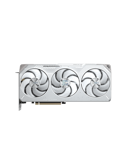 Gigabyte RX 9070 XT GAMING OC ICE 16G GDDR6 balta vaizdo plokštė – vaizdas iš priekio