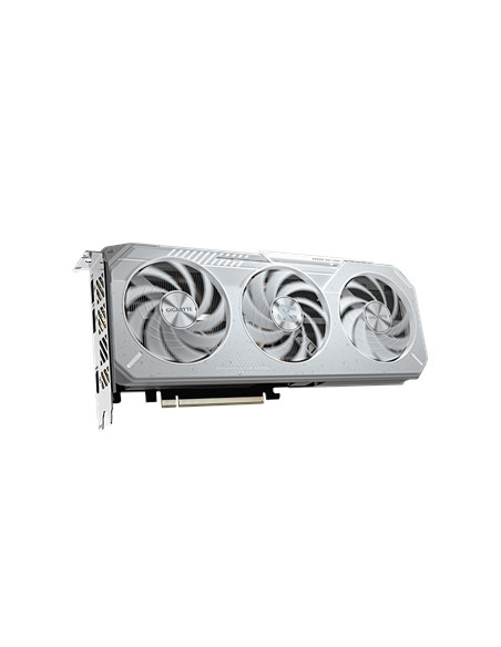 Gigabyte RX 9060 XT GAMING OC ICE 16G GDDR6 balta vaizdo plokštė – vaizdas iš priekio