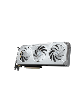Gigabyte RX 9060 XT GAMING OC ICE 16G GDDR6 balta vaizdo plokštė – vaizdas kampu