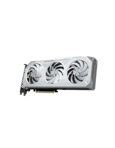 Gigabyte RX 9060 XT GAMING OC ICE 16G GDDR6 balta vaizdo plokštė – vaizdas kampu