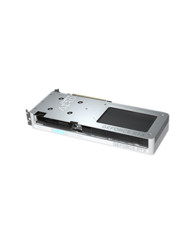 Gigabyte RTX 5060 AERO OC 8G GDDR7 balta vaizdo plokštė – galinė plokštė kampu
