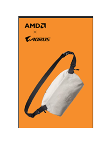 AORUS AMD pilkas per petį nešiojamas krepšys (sling bag)