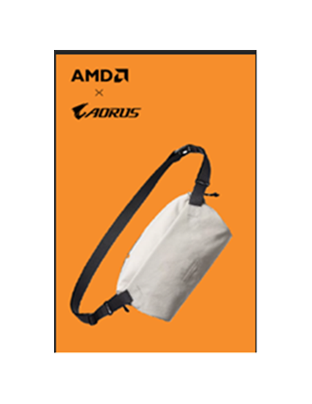 AORUS AMD pilkas per petį nešiojamas krepšys (sling bag)