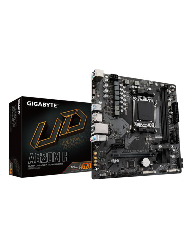GIGABYTE A620M H pagrindinė plokštė – plokštė ir pakuotė