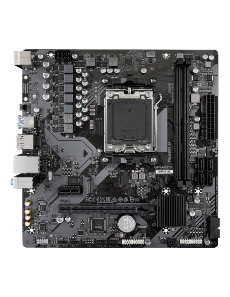 GIGABYTE A620M H pagrindinė plokštė – vaizdas iš viršaus