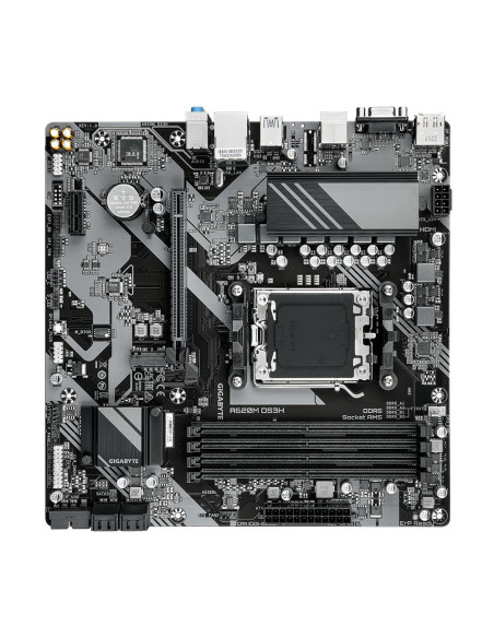 GIGABYTE A620M DS3H pagrindinė plokštė – komponentų ir lizdų išdėstymas