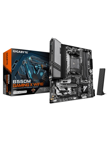 GIGABYTE B550M GAMING X WIFI6 pagrindinė plokštė – plokštė ir pakuotė
