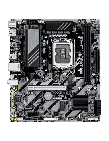 GIGABYTE B860M E GEN5 pagrindinė plokštė – vaizdas iš viršaus