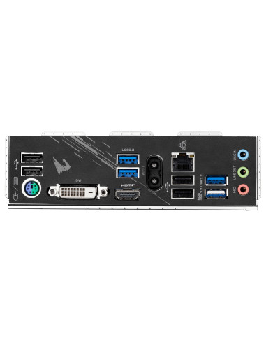 GIGABYTE B550M AORUS ELITE AX pagrindinė plokštė – galinės įvesties ir išvesties jungtys