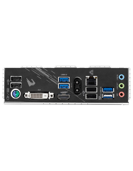 GIGABYTE B550M AORUS ELITE AX pagrindinė plokštė – galinės įvesties ir išvesties jungtys