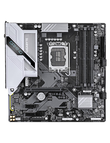 GIGABYTE B760M GAMING PLUS WIFI DDR4 pagrindinė plokštė – vaizdas iš viršaus