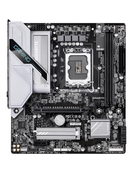 GIGABYTE H810M GAMING WIFI6 pagrindinė plokštė – vaizdas iš viršaus