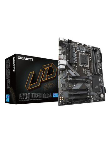 GIGABYTE B760 DS3H DDR4 pagrindinė plokštė – plokštė ir pakuotė