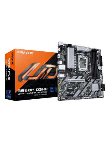GIGABYTE B860M D3HP pagrindinė plokštė – plokštė ir pakuotė