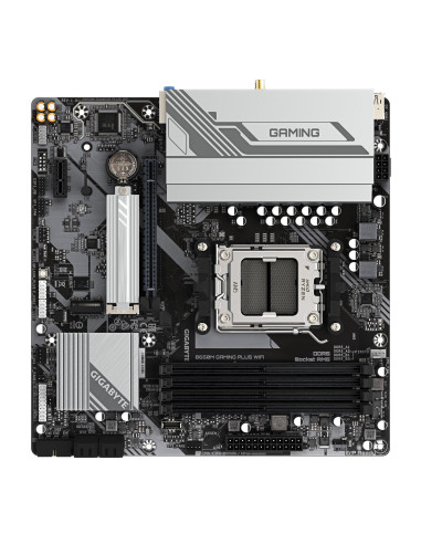 GIGABYTE B650M GAMING PLUS WF pagrindinė plokštė – procesoriaus ir atminties lizdai