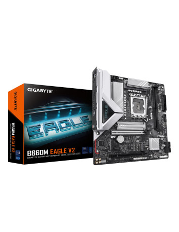 GIGABYTE B860M EAGLE V2 pagrindinė plokštė – plokštė ir pakuotė