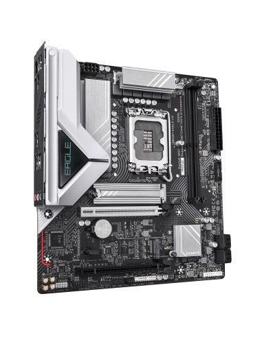 GIGABYTE B860M EAGLE V2 pagrindinė plokštė – plokštės vaizdas kampu
