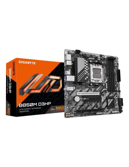 GIGABYTE B850M D3HP pagrindinė plokštė – plokštė ir pakuotė