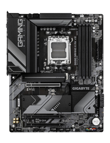 GIGABYTE B650 GAMING X AX V2 pagrindinė plokštė – vaizdas iš viršaus
