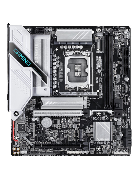 GIGABYTE B860M GAMING WIFI6 pagrindinė plokštė – vaizdas iš viršaus