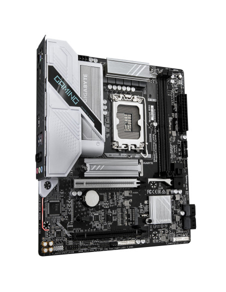 GIGABYTE B860M GAMING WIFI6 pagrindinė plokštė – plokštės vaizdas kampu